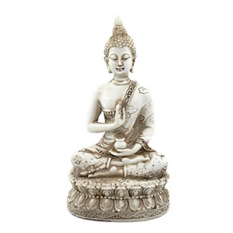 Buddha Statue for Home Decor Ivory 6.7 "