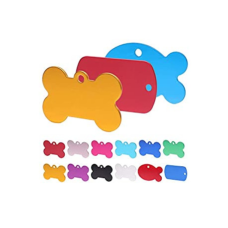 Customize Personalized pet Tags, 10 Colors, 24 Pieces