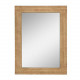 Rectangle Natural Wood Hanging Wall Mirror, Medium, Brown