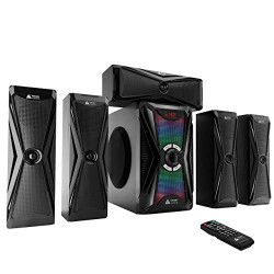 Audio 125 Watt Home Theater 5.1 Surround Sound Speaker System with Subwoofer, Bluetooth