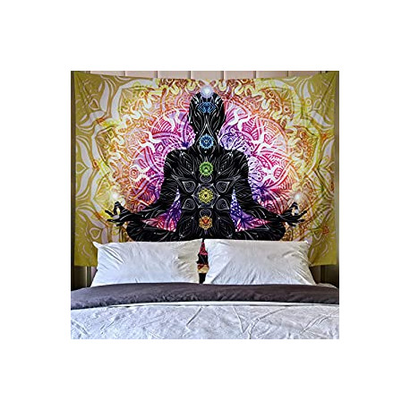Seven Chakra Tapestry Yoga Meditation Tapestry Wall