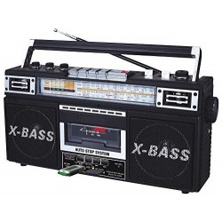 QFX J-22UBK ReRun X Radio and Cassette to MP3 Converter - Black