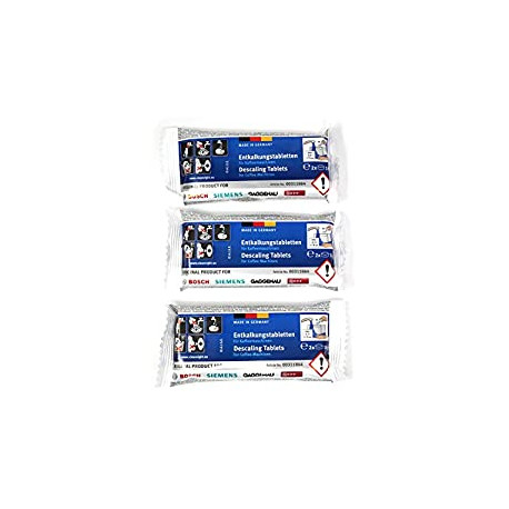 Pack 3 of Bosch Original Tassimo Descaling Tablets (1 Box Of 6 Tablets) C/W