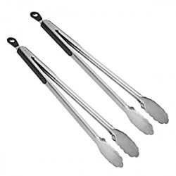 Tongs for Cooking, 2 Pieces 16 Inches Extra Long Kitchen BBQ
