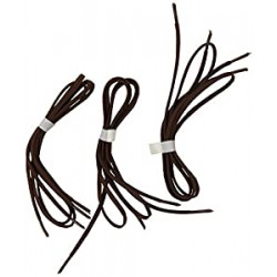 Elastic Shoelaces, 24-Inches Long - Brown, Pack of 3