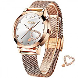 Minimalist Rose Gold Mesh Bracelet Watch