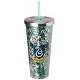 Glitter Cup with Straw - 20 oz - Acrylic - Green