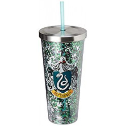 Glitter Cup with Straw - 20 oz - Acrylic - Green