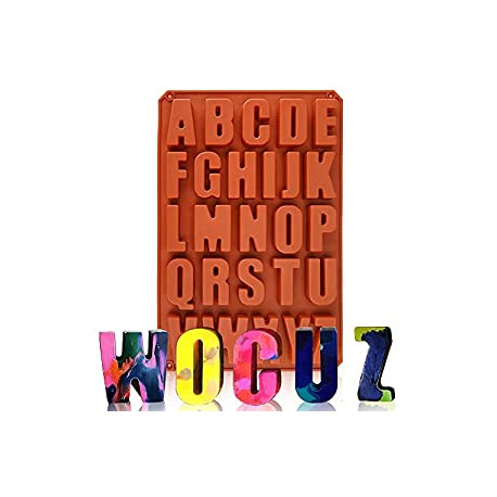 26 Cavities Crayon Letter Silicone Mold Large Alphabet
