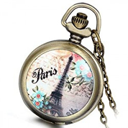 Vintage Tree of Life Hollow Bronze Pocket Watch