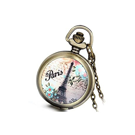 Vintage Tree of Life Hollow Bronze Pocket Watch