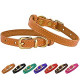 Leather Cat Collar with Buckle Adjustable Small Pet Collars