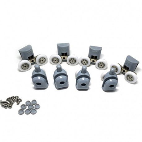 Pack 2 of 8PCS x Shower Door Rollers(4xTop + 4xBottom),Roller diameter