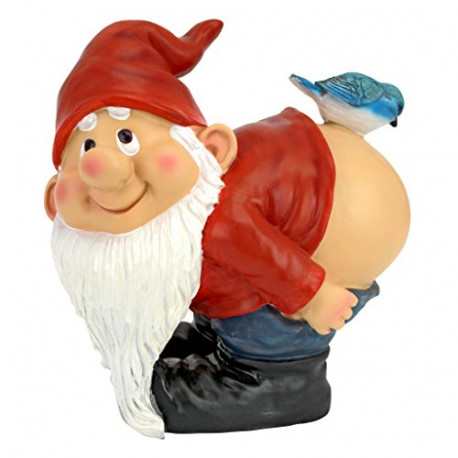 Garden Gnome Statue, Medium 8 Inch, Polyresin, Full Color