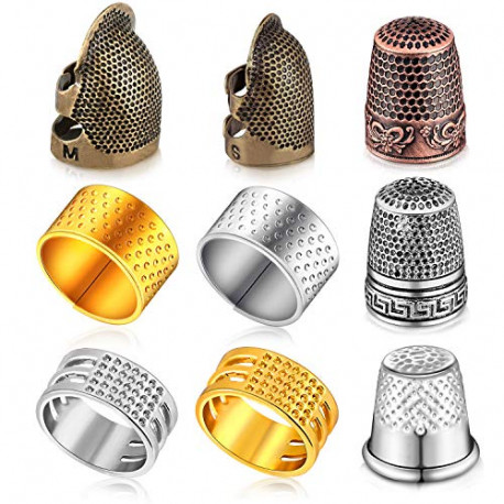 9 Pieces Sewing Thimble Finger Protector