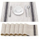 Table Mats Set of 6 Crossweave Woven Vinyl Placemats
