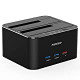 USB 3.0 to SATA Dual Bay External Hard Drive Docking Station for 2.5/3.5 Inch HDD SSD