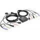 2-Port USB HDMI Cable KVM Switch w/Audio/Video