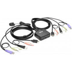 2-Port USB HDMI Cable KVM Switch w/Audio/Video
