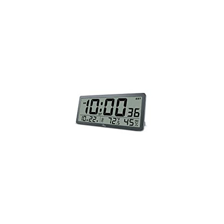 Auto Set Large Digital Wall Clock - 14 Inches Oversize Battery Operated Desk Clock