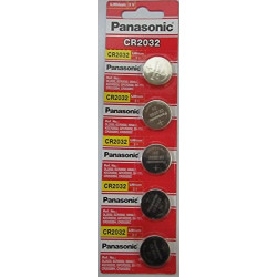 Panasonic CR2032 Lithium 3 Volt Battery (5 pieces)