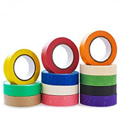 Painters Tape for Arts & Crafts，12 Different Color Rolls