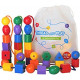 Large Lacing Bead Set for Kids - 36 Jumbo Beads & 4 Threads for Toddlers