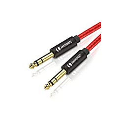 6.35mm (1/4) TRS to 6.35mm (1/4) TRS Stereo Audio Cable Male to Male (15ft / 5M)