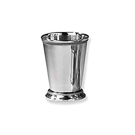 Pack 8 of Beaded Mint Julep Cup, 4.5", Silver