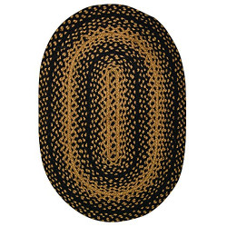 Area Rug 20" x 30" Oval Accent Floor Carpet Jute Material