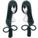 Hair Cap+Anime Cosplay Wig Dark Green Long