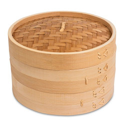 10 Inch Bamboo Steamer for Cooking Vegetables and Dumplings