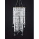 Pack 2 of 2 Tiers Sparkling Iridescent Acrylic Beaded Hanging Chandelier Light Fixture W8.5" X H20.5" Great idea
