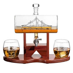Whiskey Decanter Set, 1250ml Ship Whiskey Decanter