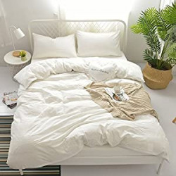 100% Washed Cotton Duvet Cover Bedding Set