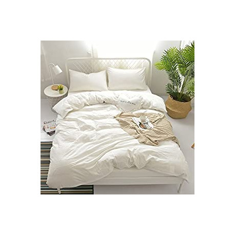 100% Washed Cotton Duvet Cover Bedding Set