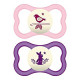 Air Night Pacifiers (2 pack, 1 Sterilizing Pacifier Case)