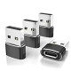 USB C Female to USB Male Adapter 4Pack