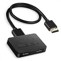 HDMI Splitter 1 in 2 Out, 4K HDMI Splitter for Dual Monitors Duplicate/Mirror Only