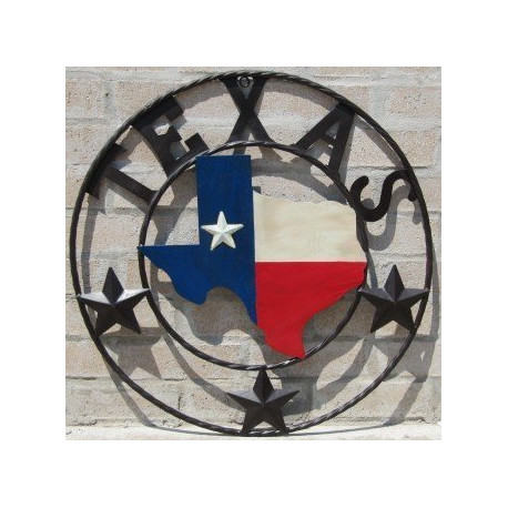 LL Home Metal Texas Map Circle by LL Home