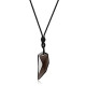 Ice Obsidian Wolf Tooth Amulet