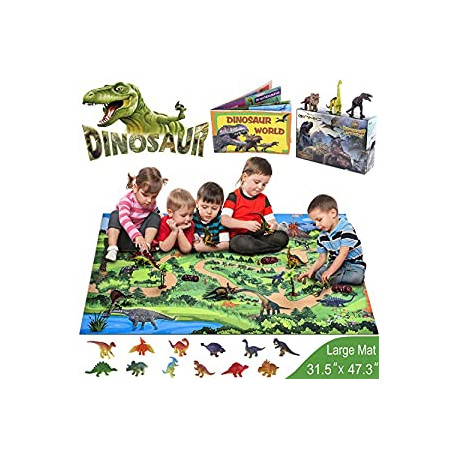 Dinosaur Toys, 21 PCS Realistic Dinosaur Figures with Large 31.5 x 47.3 Inch