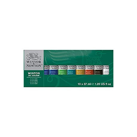 Winsor & Newton Winton Oil Colour Paint Starter Set, Ten 37ml Tubes