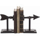 Iron Metal Arrow Bookends , Black