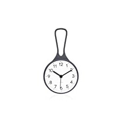 Kitchen Clock, Non-Ticking Battery Operated (Gray)