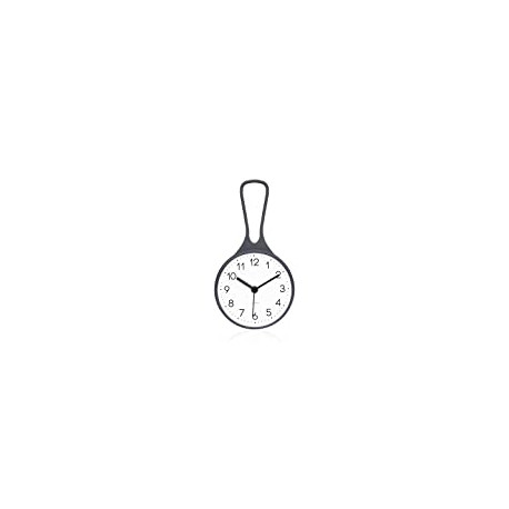 Kitchen Clock, Non-Ticking Battery Operated (Gray)