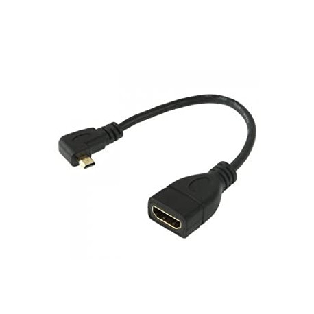 6" 15CM 90 Degree Micro HDMI Right-Toward Male to HDMI Female
