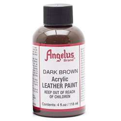 Angelus Acrylic Leather Paint, 4 oz, Dark Brown