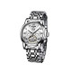 Mens Silver Steel Band Mechanical Automatic Wrist Watch