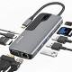 Thunderbolt 3 Adapter,10-in-1 USB C Dongle with Gigabit Ethernet